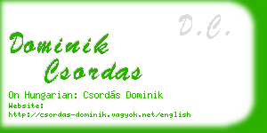 dominik csordas business card